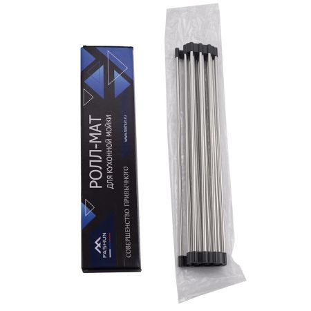 Ролл-мат для кухонной мойки FASHUN A404, сатин/чёрный