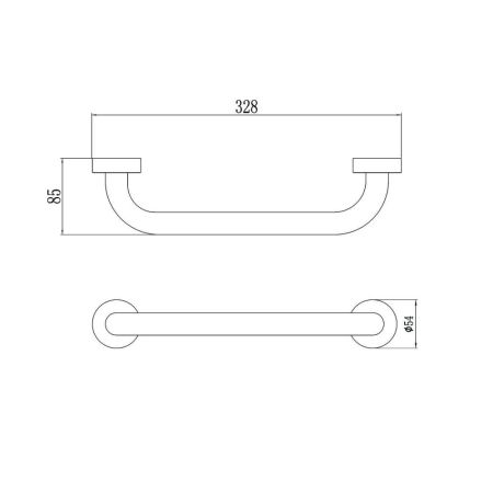Поручень для ванной Savol S-10030C, бронза