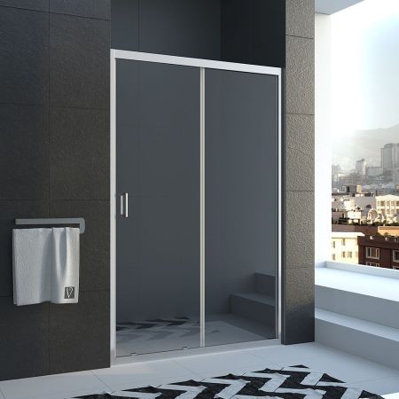 Душевая дверь Veconi Vianno VN-46, 1000x1850, хром, стекло прозрачное, артикул VN46-100-01-C5