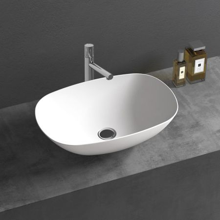 Раковина из искусственного камня Vincea VBS-6T12MW, 540*360*150, накладная, цвет белый матовый, артикул VBS-6T12MW