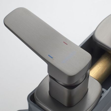 Смеситель для раковины встраиваемый Shevanik S9941T, оружейная сталь