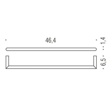 Colombo Mini Держатель полотенца 464*6,5cм, цвет: PVD золото матовое, артикул B4010.OM