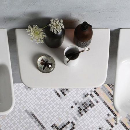 Simas Degrade Полка 40х27см подвесная с креплениями, цвет: белый, артикул DE15bi