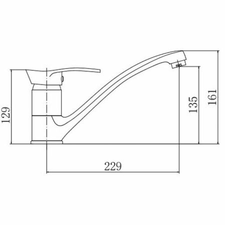 Смеситель для кухни FASHUN A4201, хром