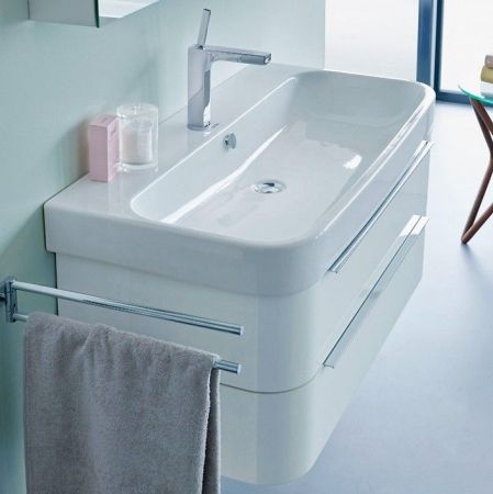 Тумба под раковину Duravit Happy D 2 H2636502222 подвесная Белая, артикул H2636502222