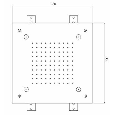 Almar Душевая лейка потолочная встраив., 380х380 мм, 2 режима, нерж. сталь, артикул E044217.MS