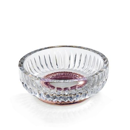 3SC Elegance Мыльница настольная, цвет: прозрачный хрусталь/oro rosa lucido, артикул EL01ACRGDR