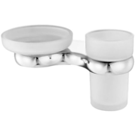 Стакан для зубных щеток с мыльницей WasserKRAFT Berkel K-6826 Хром, артикул K-6826