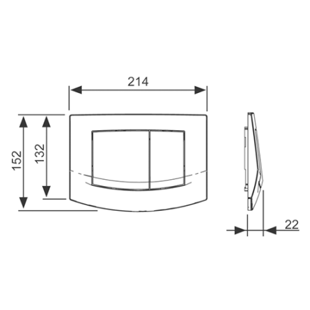 TECEambia, 2 клав., хром глянц., артикул 9240226