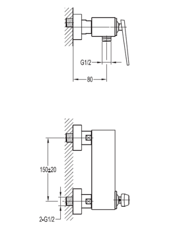 Смеситель  для душа CEZARES BADEN-D-01