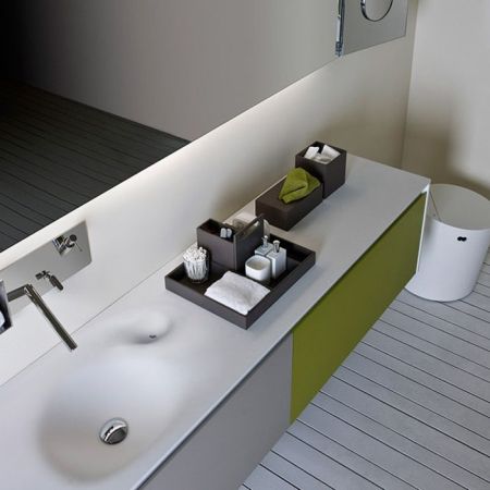 Agape Puzzle Подставка для косметических средств 13.8x5.8x10 см, цвет: серый, артикул ALEG531GR