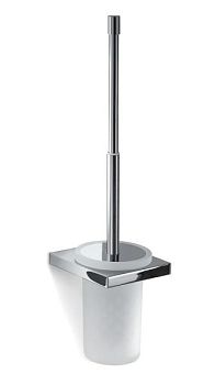 Gedy Lanzarote, настенный стеклянный ёрш, цвет хром