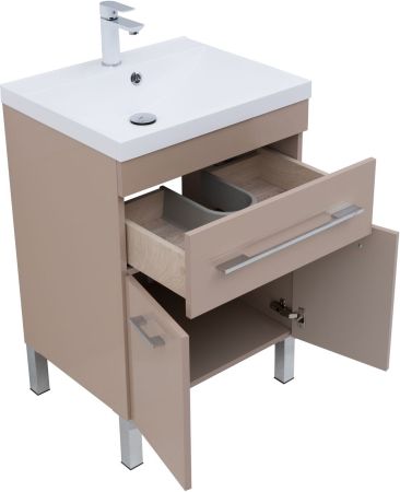 Тумба под раковину Aquanet Верона 60 капучино (1 ящик, 2 дверцы), артикул 00304534