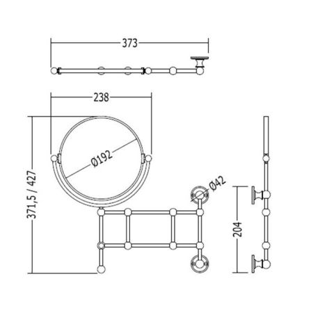 Devon First Class Зеркало на шарнирном кронштейне, цвет золото светлое, артикул DD33150OT