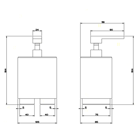 Gessi Rettangolo Дозатор для жидкого мыла настольный, цвет: хром/белый, артикул 20837#031