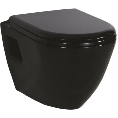 Унитаз Creavit Terra TP325-11SI00E-0000 подвесной Черный без сиденья, артикул TP325-11SI00E-0000