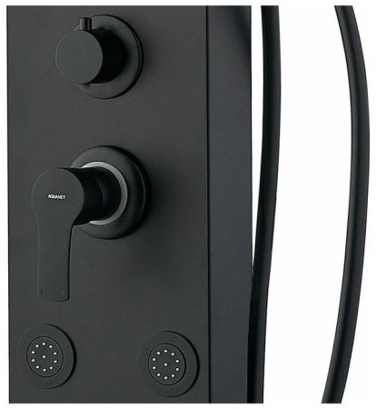 Душевая панель Galaxy Black с гидромассажем и изливом, артикул AP40-05