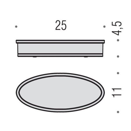 Colombo Land Полочка настольная, цвет: хром/матовое стекло, артикул B2843.CR-VAN