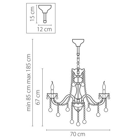 Люстра подвесная Vidare Lightstar Premium 738082