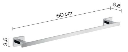 Gedy Atena, полотенцедержатель, длина 60 см, цвет хром, артикул 4421/60(13)