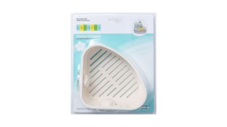 Полочка угловая одноэтажная Grampus Element, GR-3308, белая, артикул GR-3308