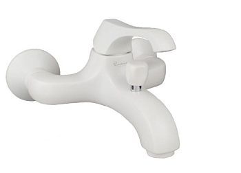 Emmevi Ares, однорычажный смеситель для ванны (излив 17,1 см), без набора для душа, цвет белый матовый