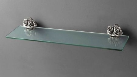 Полка стеклянная Art&Max Rose AM-B-0913-T Серебро