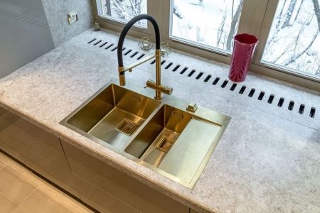 Смеситель для кухни, OMOIKIRI, Kanto, тип открывания воды-однорычажный, тип регулирования воды-керамический картридж, монтаж-на раковину/столешницу, отверстия для монтажа-1, высота, мм-495, вынос излива, мм-220, тип излива-выдвижной, поворотный, тип подво