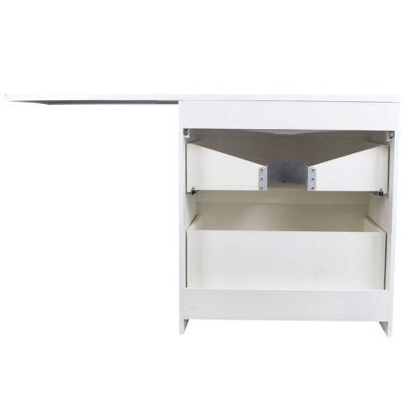 Тумба напольная "Даллас 140", 2 ящика, Люкс белая, PLUS, артикул СС-00002273