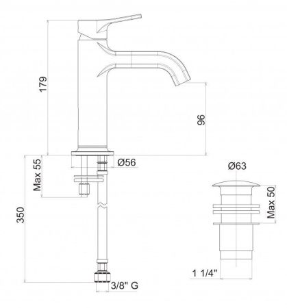 Смеситель для раковины CEZARES FUSION-LSM1