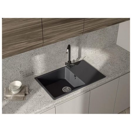 Кухонная мойка GranFest URBAN 678L, черный, артикул 678L черный