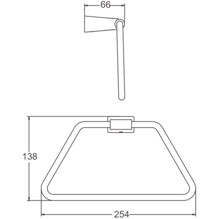 Кольцо для полотенец BELZ B91204, оружейная сталь, артикул B91204
