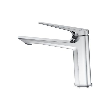 LINER-LS-01-W0 Смеситель для раковины однорычажный, без донного клапана, исполнение хром, артикул LINER-LS-01-W0