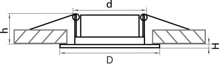 Светильник точечный встраиваемый декоративный под заменяемые галогенные или LED лампы Lega 11 Lightstar 011052, артикул 011052