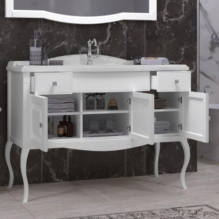 Тумба с раковиной Лаура 120 Opadiris Белый матовый