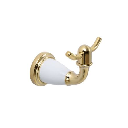 Крючок двойной подвесной ART&MAX BIANCHI AM-E-2601, артикул AM-E-2601-Br