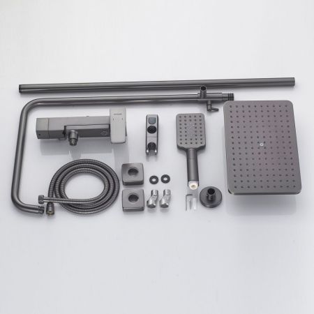 Душевая система Shevanik S8936T, оружейная сталь, артикул S8936T