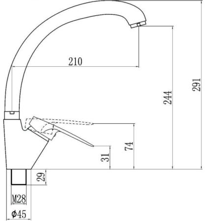 Смеситель для кухни Fmark FM4166C, бронза