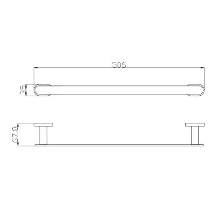 Полотенцедержатель Rav Slezak YUKON YUA0701/50, хром