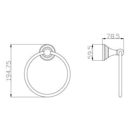 Кольцо для полотенец Rav Slezak MORAVA MKA0104Z, золото, артикул MKA0104Z