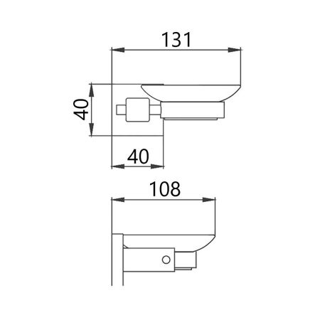 Мыльница Maretti Umbria Black UMB55CP33, черный, артикул UMB55CP33
