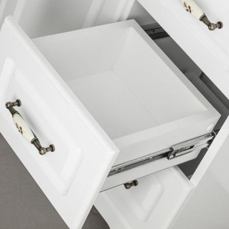 Тумба "Олеандр-2 100" (3 ящ.) под умывальник Эльбрус 100, Люкс белая