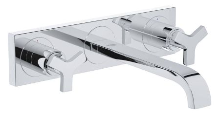 Внешняя часть смесителя для раковины GROHE Allure (3 отверстия) вынос 220 мм, хром (20192000), артикул 20192000