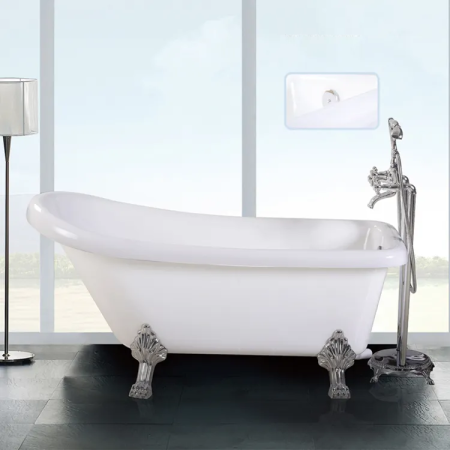 Ванна VITO 170 акриловая отдельностоящая Cerutti SPA (1700x740x750) на львиных алюминиевых хромированных лапах Ванна VITO 170 акриловая отдельностоящая Cerutti SPA (1700x740x750) на львиных алюминиевых хромированных лапах