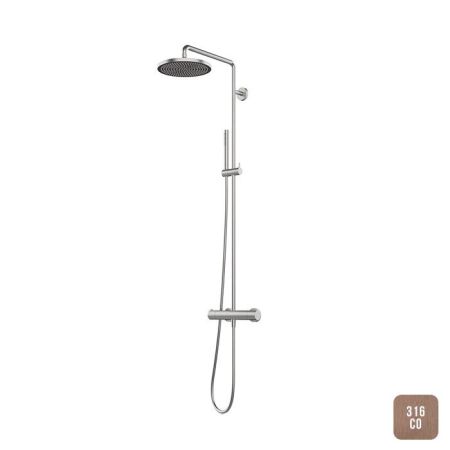 ALMAR Термостатическая душевая колонна с функцией VELVET Rain, цвет Copper 316 Brushed PVD