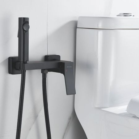 Гигиенический душ со смесителем Shevanik S4005H-1, черный