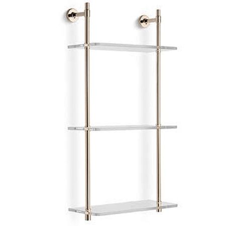 Bertocci Cinquecento Стеллаж с 3 стеклянными полками 30х62 см, цвет: nichel mat, артикул 110 0540 6050