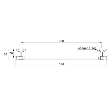 Stella Eccelsa Полотенцедержатель настенный 60 см 602/60 цвет: золото