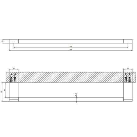 GESSI Origini Полотенцедержатель, 45 см, цвет Warm Bronzel Brushed PVD, артикул 66502#726