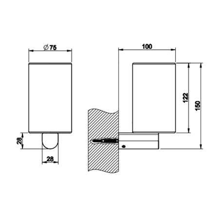 GESSI Rilievo Стакан настенный, цвет: черный/nero XL, артикул 59508#299